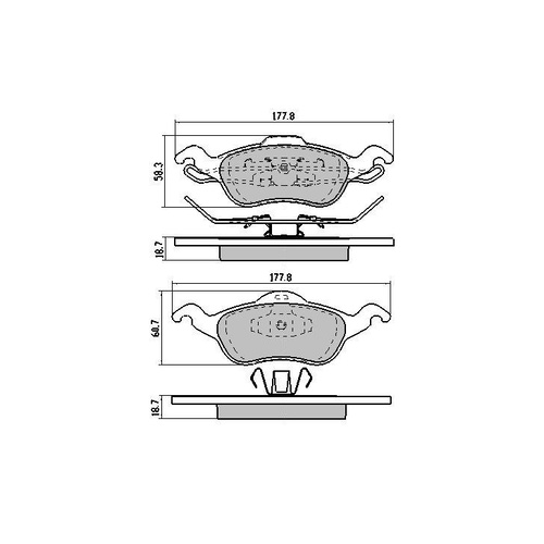 RDA GP MAX FULL SET BRAKE PADS for FORD FOCUS LR 1.8, 2.0 9/2002-4/2005