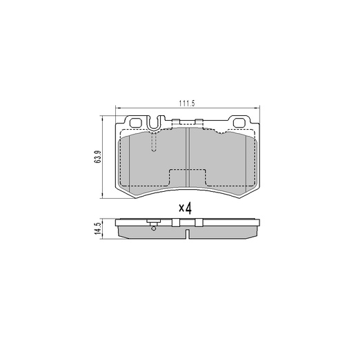 EBC REDSTUFF REAR DISC BRAKE PADS FOR MERCEDES BENZ R171 SLK55 AMG - DP31490