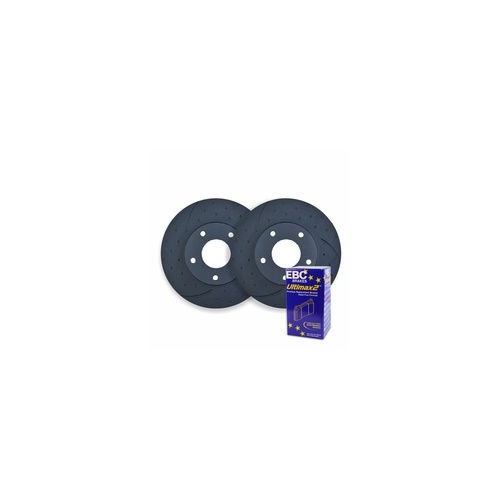 FRONT RDA DISC BRAKE ROTORS & EBC PADS FOR MERCEDES-BENZ W126 300SEL 420SEL 1986-1991 RDA262