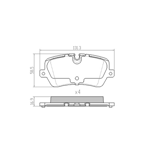 EBC ULTIMAX PREMIUM REAR BRAKE PADS FOR RANGE ROVER SPORT 4/2013 ONWARD-DPX2161
