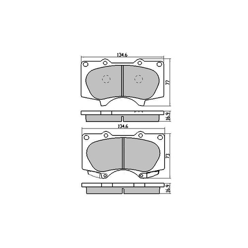 FULL SET RDA EXTREME BRAKE PADS FOR TOYOTA PRADO KZJ120R 3.0TD 4WD 3/2003-2/2007