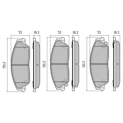 RDA GP MAX FRONT DISC BRAKE PADS FOR TOYOTA AURION GSV40R 2006 ONWARDS -RDB2046