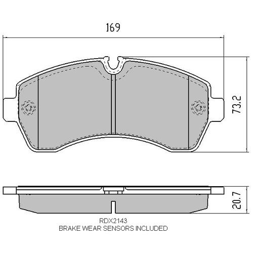FULL SET EXTREME BRAKE PADS for Mercedes SPRINTER W906 *W/Brembo 2006-09 RDX2143