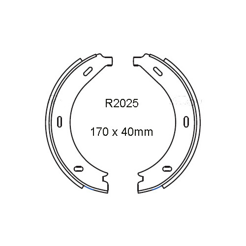 RDA REAR HANDBRAKE SHOE SET FOR MERCEDES-BENZ SPRINTER W904 1998-2006 R2025