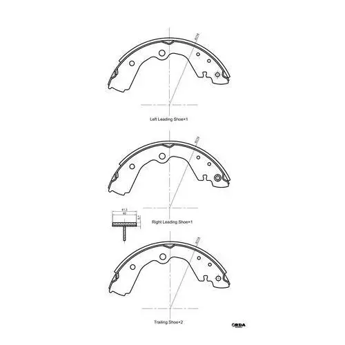 Rear Brake Drum Shoes For Nissan Cube Z11 1.4L Hatch 10/2002-11/2008