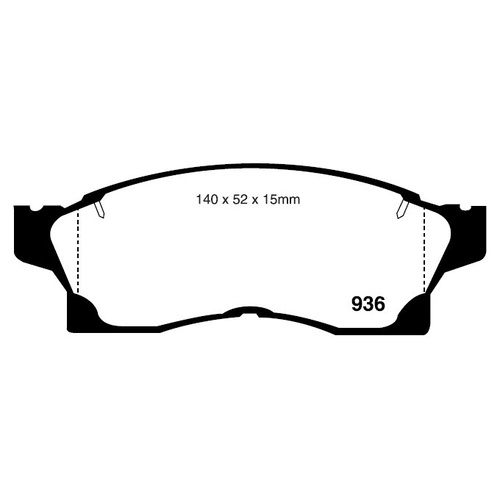 EBC YELLOW STUFF BRAKE PADS FOR TOYOTA MR2 SW20 12/1989-12/1991 DP4936