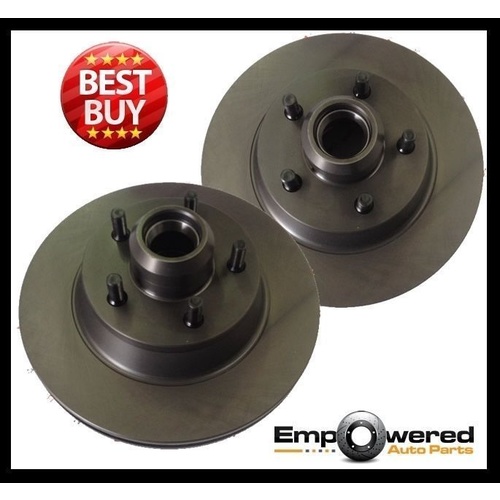 FRONT DISC BRAKE ROTORS FOR HOLDEN COMMODORE VP V8 NON ABS TO CHASSIS 570556