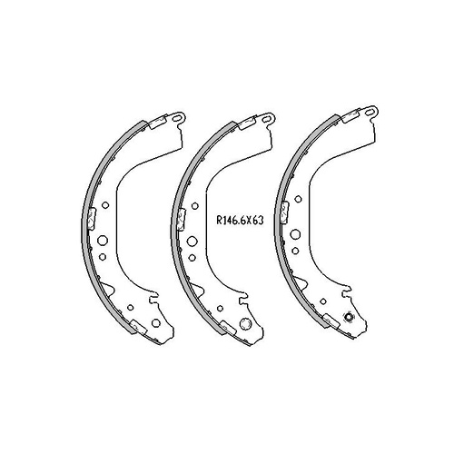 REAR DRUM BRAKE SHOE SET FOR TOYOTA LANDCRUISER HJ70 HZJ70 HZJ75 1990-92 R14141