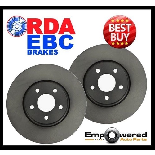 RDA FRONT DISC BRAKE ROTORS for Fiat 500 0.9T 875cc *Solid* 7/2010 on RDA8378