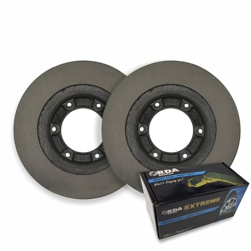 FRONT RDA DISC BRAKE ROTORS & H/D PADS FOR MAZDA BT-50 2WD 2.5L 3.0TD 256MM 06-12 RDA7580