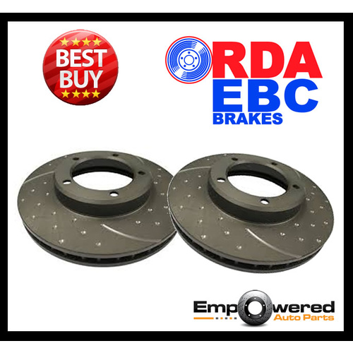 DIMPLED & SLOTTED REAR DISC BRAKE ROTORS FOR SUBARU LIBERTY B4 GT-LTD 2003-08