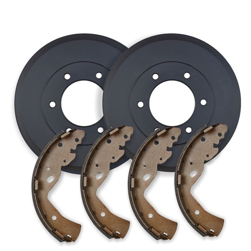 RDA REAR BRAKE DRUMS + BRAKE SHOES RDA6700 PAIR FOR FORD F150 2WD/4WD 1987-1996