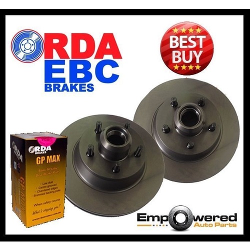 FRONT DISC BRAKE ROTORS + BRAKE PADS RDA131 for Ford Falcon EL non-ABS 11/1996-1998 