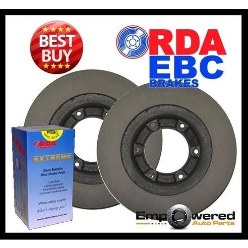 FRONT DISC BRAKE ROTORS+PADS for Great Wall X240 4WD with ABS 10/2009 on RDA8053