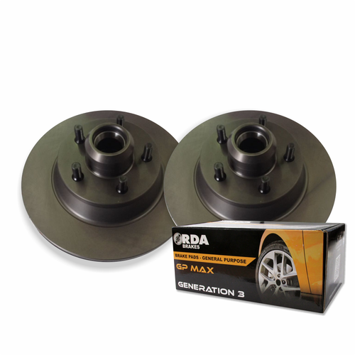 REAR RDA DISC BRAKE ROTORS & BEARINGS/ABS RING & PADS FOR PEUGEOT 207 GTI 8/2007-4/2012