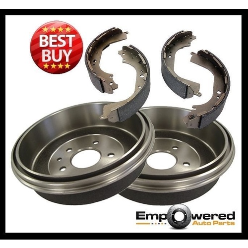 RDA REAR BRAKE DRUMS + SHOES FOR TOYOTA HILUX 2WD WORKMATE 2.7D 3.0TD 2005-2015