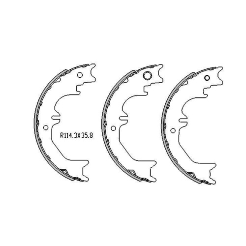REAR HANDBRAKE SHOES FOR TOYOTA LANDCRUISER FZJ105 PETROL 3/1998-5/2007 R1745