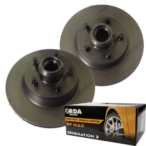 REAR RDA DISC BRAKE ROTORS & BEARINGS & PADS RDA8245 FOR CITROEN C4 1.4L 1.6T 2010-ON