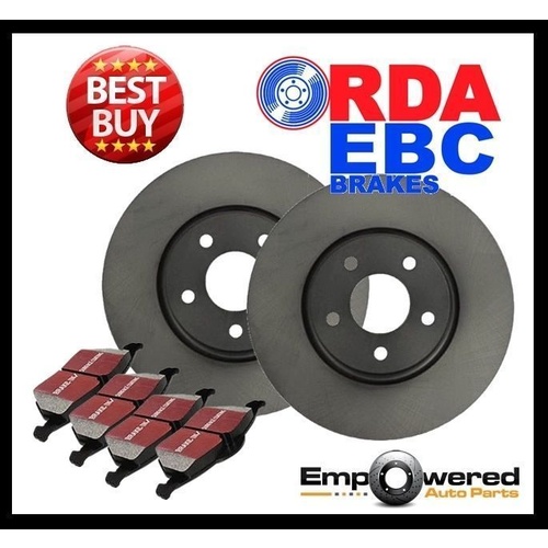 FRONT RDA DISC BRAKE ROTORS & EBC PADS FOR VOLKSWAGEN GOLF VI GTD 125KW 312MM 2010-8/2013