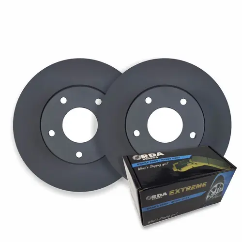 Rear Disc Brake Rotors + H/D Pads For Mitsubishi Pajero NS NT 2 DOOR 1/2007-1/2010