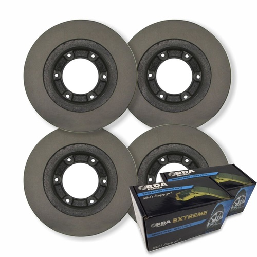 FULL SET RDA DISC BRAKE ROTORS + PADS FOR GREAT WALL X200 X240 10/2009 -2/2016